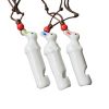 5 Packs Ceramic Whistles Necklace Rabbit Shape Handmade Crafts; Random color