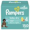 Pampers Baby Dry Extra Protection Diapers, Size 4, 150 Count