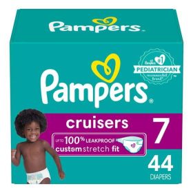 Pampers Cruisers Active Fit Taped Diapers Size 7, 44 Count