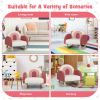 Kids Rocking Chair Children Velvet Upholstered Sofa with Solid Wood Legs