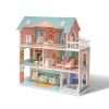 Modern Wooden Dollhouse for Kids; Birthday Presents for Toddler 3+