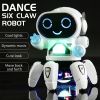 Hot Selling Dancing Electric Cartoon Six-claw Fish Steel Robot Light Music Children's Toys