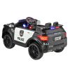 12V Kid Ride on Police Car with Parental Remote Control, Battery Powered Electric Truck with Siren, Flashing Lights,Music, Spring Suspension, Black