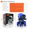 Hot Selling Dancing Electric Cartoon Six-claw Fish Steel Robot Light Music Children's Toys