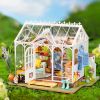 Rolife Mengyu Flower Minature House DIY Building Toys with LED Light for Gifts