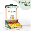 Wooden Farmers Market Stand Fruit Stall, Toy Grocery Store Set for Kids