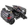 12V Kid Ride on Police Car with Parental Remote Control, Battery Powered Electric Truck with Siren, Flashing Lights,Music, Spring Suspension, Black