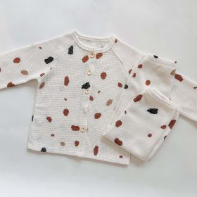 Children's Printed Home Pajama Set (Option: Small Spot-100cm)