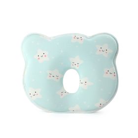 Cartoon Four Seasons Baby Headrest Anti-deviation Head Shaping For Children And Kids Pillow (Option: Clouds Of Stars-25 × 23 × 3)