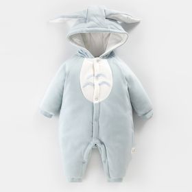 Warm Jumpsuit Newborn Cotton Crawling Suit (Option: Totoro Blue-59cm)