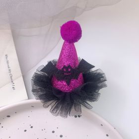 Children's Role Play Halloween Funny Pumpkin Hat Barrettes (Option: Black Bat Gauze Skirt Hat)