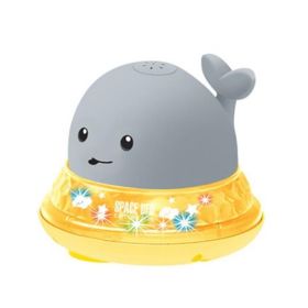 Electric small whale induction water spray lamp (Option: Grey-B-2PC)