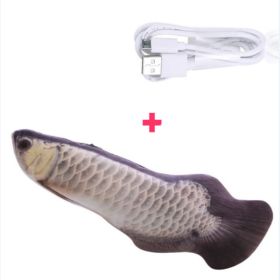 Electric Funny Cat Simulation Fish Beating Usb Jumping Cat Toy (Option: Arowana)