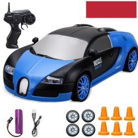 Huangbo 4Wd Remote Control Car Rc Drift Car Remote Control Car Electric Charging High Toy Car (Color: Blue)