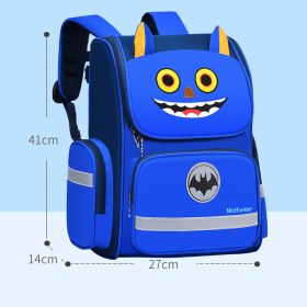 Childrens School Bags Primary School Students Grades 1 to 6 Printing (Option: Blue-large)