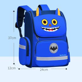 Childrens School Bags Primary School Students Grades 1 to 6 Printing (Option: Blue-Small)