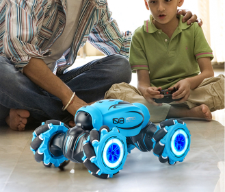 Gesture Sensing Deformation Remote Control Car (Option: Blue-B)