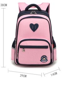 Seven Star Fox Primary School Boys and Girls Children's School Bags Grade Sixteen School Bag Backpack Custom Printed Logo (Option: Pink-Small)