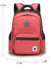 Seven Star Fox Primary School Boys and Girls Children's School Bags Grade Sixteen School Bag Backpack Custom Printed Logo (Option: Red-Large)