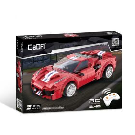 Blue Phantom App Programming Remote Control Sports Car Boy Fights Inserting Building Block Toys (Color: Red)