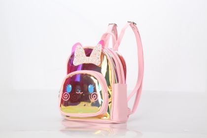 Summer New Spot Kindergarten School Bag Colorful Transparent Laser Cute Cartoon Rabbit Children Backpack (Option: Princess Bunny-23x11x24cm)