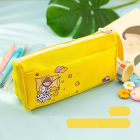 Multi-Purpose Large-Capacity Canvas Pencil Case Cute (Option: J)