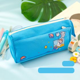 Multi-Purpose Large-Capacity Canvas Pencil Case Cute (Option: K)