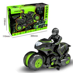 Children Electric Remote Control Motorcycle (Option: Green-A)