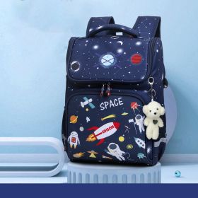 Space Boys School Backpack (Option: Blue-L)