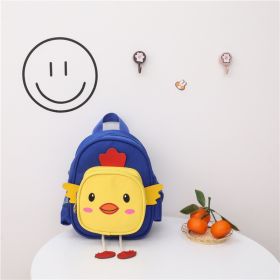 New Korean Children's Backpack Cartoon Dinosaur Boys And Girls Small School Bag Kindergarten Anti-Lost Backpack (Color: Blue)