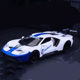 Simulation Ford GT Alloy Rally Car Children's Metal Car Model Decoration (Color: White)