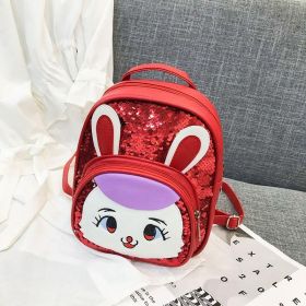 Cute Princess Girl Small Class Girl Backpack (Color: Red)