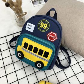 Heopono Durable Nice Little Children School Book Bag Small Boys Girls Cartoon Cute Mini Funny Back to School Backpack for Kids (Color: Blue)