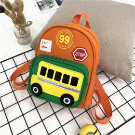 Heopono Durable Nice Little Children School Book Bag Small Boys Girls Cartoon Cute Mini Funny Back to School Backpack for Kids (Color: Orange)