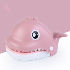 Little Cute Pet Finger Whale Trick Desktop Toy Parent-child Interaction (Option: Biting Whale Pink)