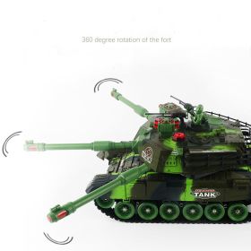 Remote control of tank toy car can launch tracked cross-country vehicle (Option: Green-44cm)