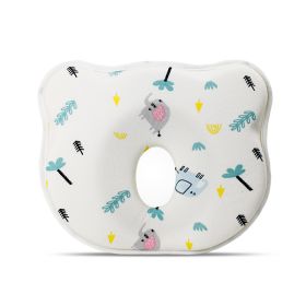 Cartoon Four Seasons Baby Headrest Anti-deviation Head Shaping For Children And Kids Pillow (Option: Leaf Elephant-25 × 23 × 3)