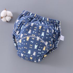 Baby Training Pants Washable 6-layer Gauze Diaper Cover (Option: Full Printed Bear-S Code-5PCS)