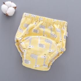 Baby Training Pants Washable 6-layer Gauze Diaper Cover (Option: Giraffe-S Code-5PCS)