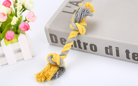 Rope Pet Toy (Option: Yellow-S)