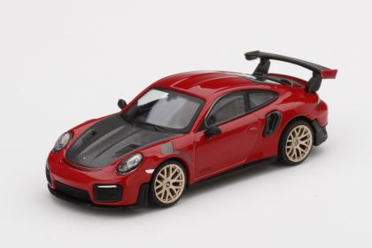 1:64 MINI GT 911 Turbo GT2 RS GT alloy car model (Color: Red)