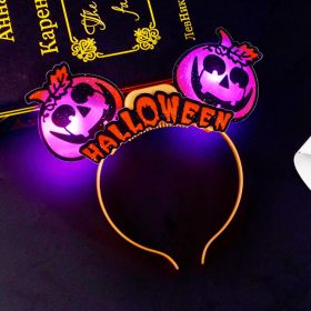 Halloween props gift glowing ring pumpkin lantern (Option: 10 evil headbands)