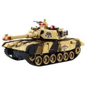 Remote control of tank toy car can launch tracked cross-country vehicle (Option: Yellow-44cm)