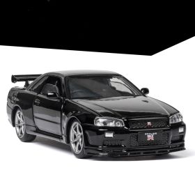 Simulation alloy car model speed and passion car creative decoration (Color: Black)