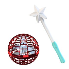 Interactive Fingertip Toy Magic Wand Induction Luminous Swirling Flying Ball Gift Kids Adults (Option: Red-Suit-USB)