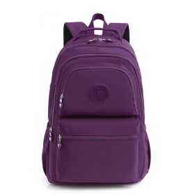 Large Capacity Backpack For Leisure Travel (Color: Purple)