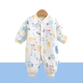 Warm Jumpsuit Newborn Cotton Crawling Suit (Option: Forest-59cm)