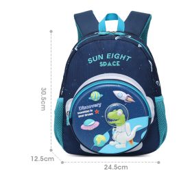 Yangguang8dian Kindergarten Cartoon Cute Children's Bag 2-3-5 Years Old Little Kids' New (Option: 90015 Sapphire Blue)