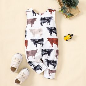 Shoulder Button Adjustable One-piece Romper (Option: White FNZ040A-60)