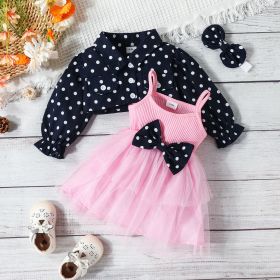 Autumn And Winter Girls' Skirt Set (Option: Pink Purplish Blue-3to6M)